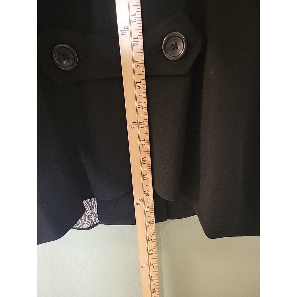 Karen Kane Plus Size 2x Blazer Mixed Greens Cropped Jacket Black Embroidered - Picture 7 of 10